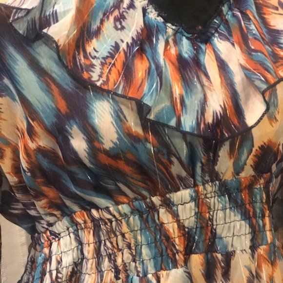 WISTERIA BLOOM RUFFLED TUNIC - Picture 1 of 5